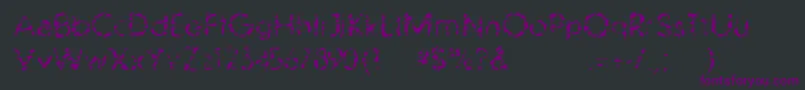 Fonte BlubbWebfont – fontes roxas em um fundo preto