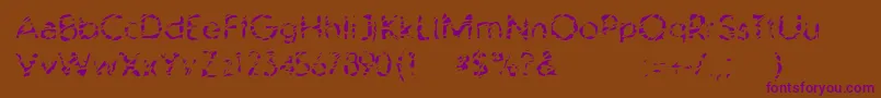 BlubbWebfont-Schriftart – Violette Schriften auf braunem Hintergrund