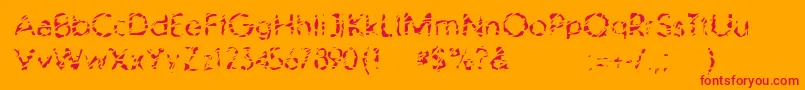 BlubbWebfont Font – Red Fonts on Orange Background
