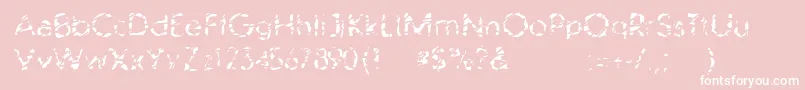 BlubbWebfont-Schriftart – Weiße Schriften auf rosa Hintergrund