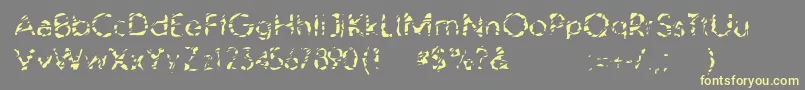 BlubbWebfont Font – Yellow Fonts on Gray Background