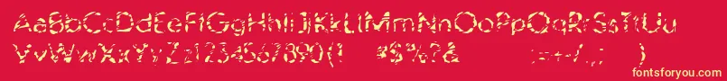 BlubbWebfont Font – Yellow Fonts on Red Background