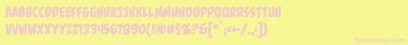 Palookabb Font – Pink Fonts on Yellow Background