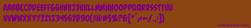 Palookabb Font – Purple Fonts on Brown Background