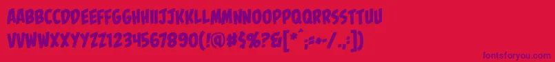 Шрифт Palookabb – фиолетовые шрифты на красном фоне