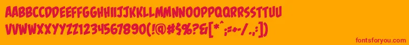 Palookabb Font – Red Fonts on Orange Background