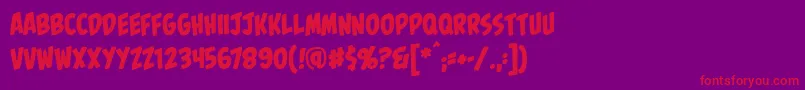 Palookabb Font – Red Fonts on Purple Background