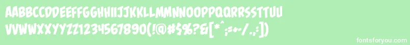 Palookabb Font – White Fonts on Green Background