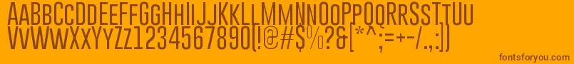 GoboldLight Font – Brown Fonts on Orange Background