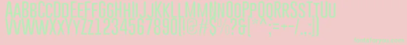 GoboldLight Font – Green Fonts on Pink Background