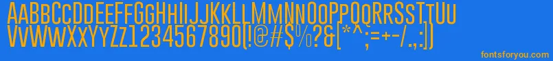 GoboldLight Font – Orange Fonts on Blue Background