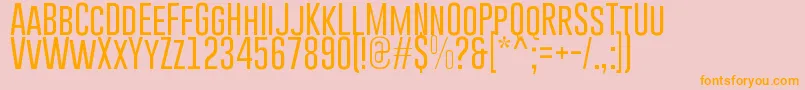 GoboldLight Font – Orange Fonts on Pink Background