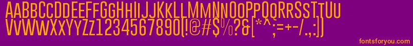 GoboldLight Font – Orange Fonts on Purple Background