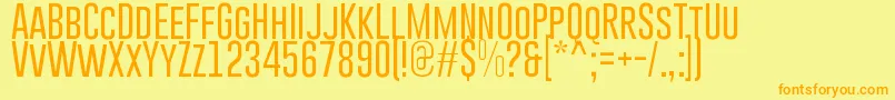 GoboldLight Font – Orange Fonts on Yellow Background