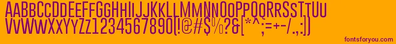 GoboldLight Font – Purple Fonts on Orange Background
