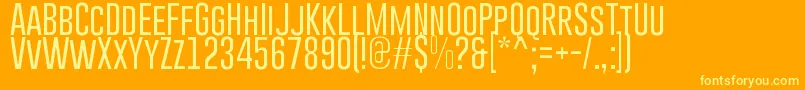 GoboldLight Font – Yellow Fonts on Orange Background