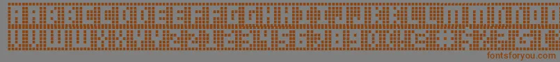 Y-Schriftart – Braune Schriften auf grauem Hintergrund