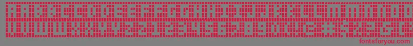 Y Font – Red Fonts on Gray Background