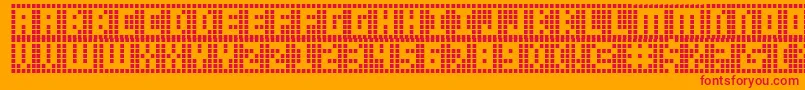 Y Font – Red Fonts on Orange Background