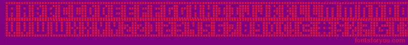 Y Font – Red Fonts on Purple Background