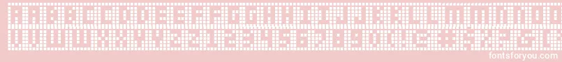 Y Font – White Fonts on Pink Background