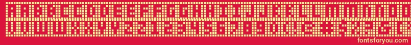 Y Font – Yellow Fonts on Red Background