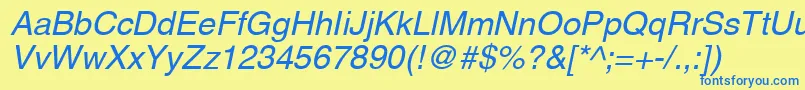 Aghco Font – Blue Fonts on Yellow Background