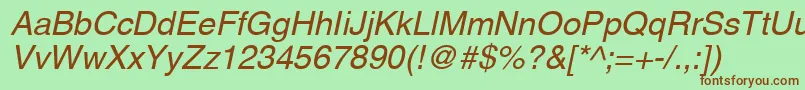 Aghco Font – Brown Fonts on Green Background