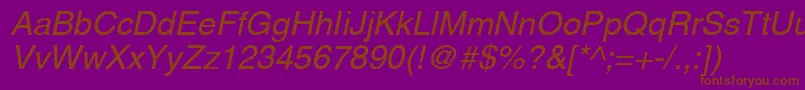Aghco Font – Brown Fonts on Purple Background