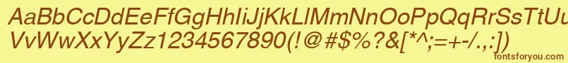 Aghco Font – Brown Fonts on Yellow Background