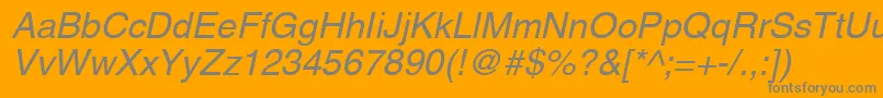 Aghco Font – Gray Fonts on Orange Background