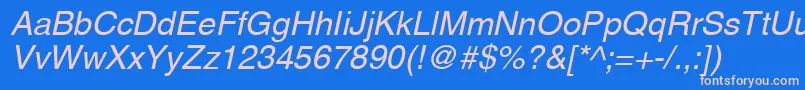 Aghco Font – Pink Fonts on Blue Background