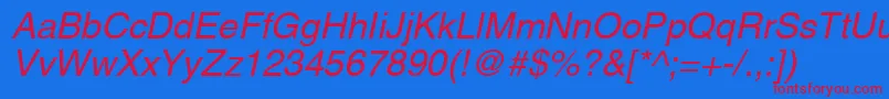 Aghco Font – Red Fonts on Blue Background