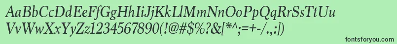 fuente MarionItalic – Fuentes Negras Sobre Fondo Verde