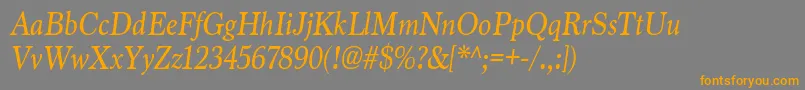 fuente MarionItalic – Fuentes Naranjas Sobre Fondo Gris