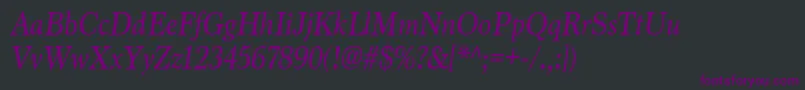 Шрифт MarionItalic – фиолетовые шрифты на чёрном фоне