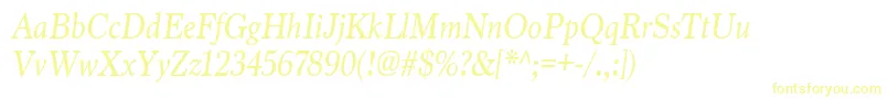 MarionItalic-Schriftart – Gelbe Schriften