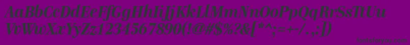 GenremediumBolditalic Font – Black Fonts on Purple Background