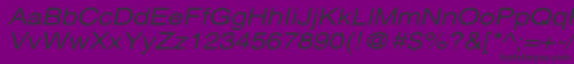 XeroxSansSerifWideOblique Font – Black Fonts on Purple Background