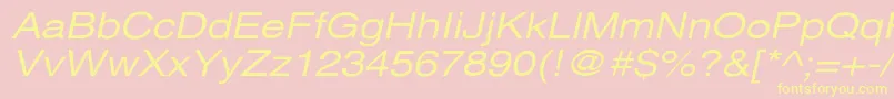 XeroxSansSerifWideOblique Font – Yellow Fonts on Pink Background