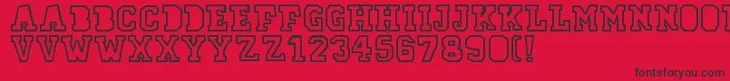 Police 78skateOutline – polices noires sur fond rouge
