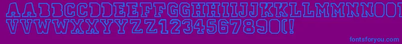 78skateOutline Font – Blue Fonts on Purple Background