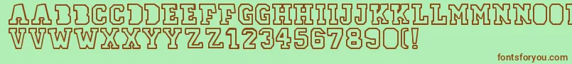 78skateOutline Font – Brown Fonts on Green Background