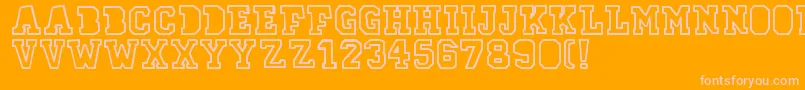 fuente 78skateOutline – Fuentes Rosadas Sobre Fondo Naranja