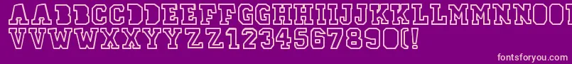 78skateOutline Font – Pink Fonts on Purple Background
