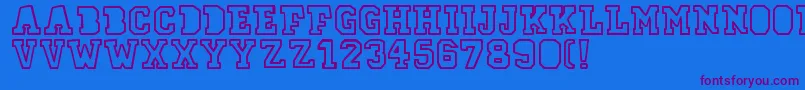 fuente 78skateOutline – Fuentes Moradas Sobre Fondo Azul