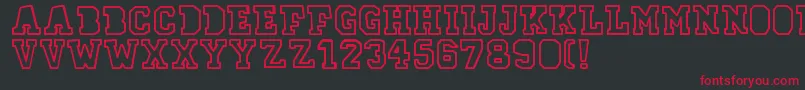 78skateOutline Font – Red Fonts on Black Background
