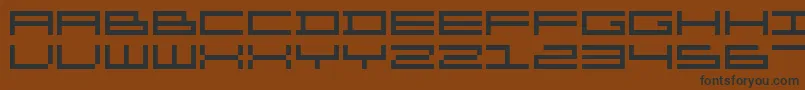 Organ-Schriftart – Schwarze Schriften auf braunem Hintergrund