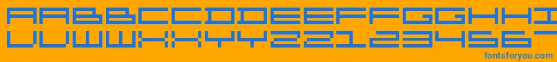 Police Organ – polices bleues sur fond orange