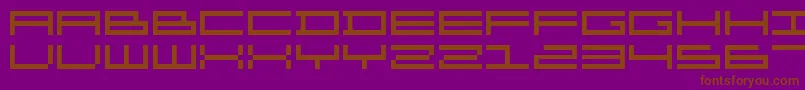 フォントOrgan – 紫色の背景に茶色のフォント